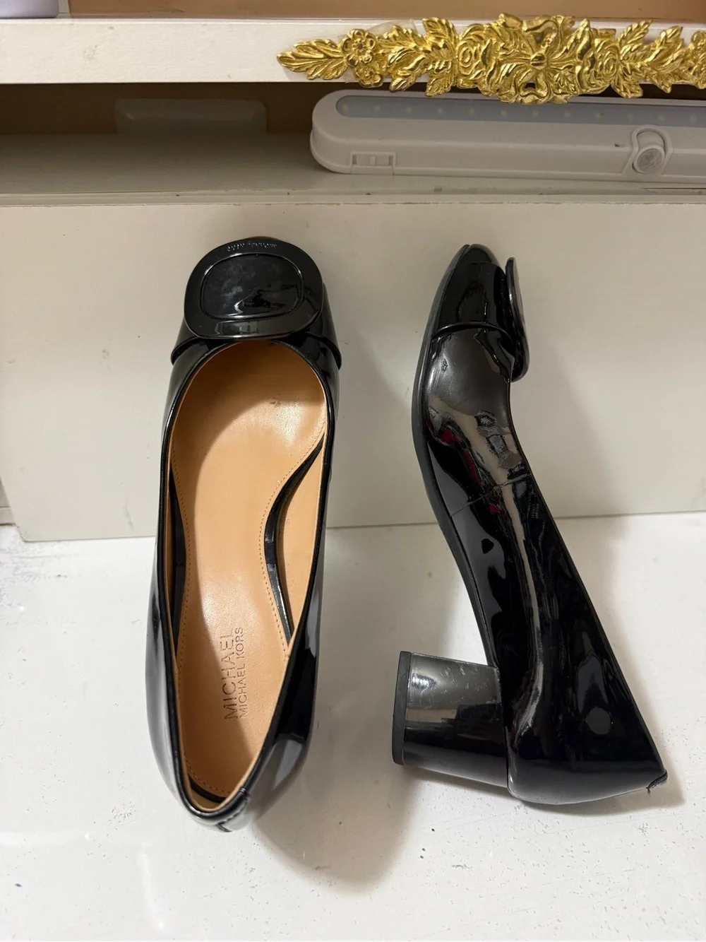 Michael Kors Black Patent Leather Ballet Flats